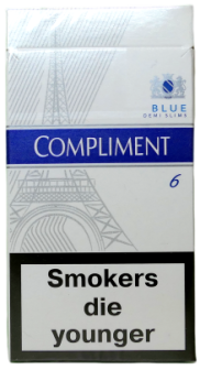 20 ШТ (Квадратная пачка) Сигареты "Compliment" Demi Slims 6. (Комплимент деми 6 ). 0