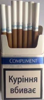 ОРИГИНАЛ 25 ШТ. Сигареты "Compliment" Demi Slims. Blue ( МРЦ 31.91 ) (Комплимент синий). Цена за блок (8 пачек) 0