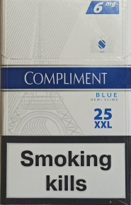25 ШТ. Сигареты "Compliment" Demi Slims Blue ( Dutty Free ) (Комплимент синий). Цена за блок (8 пачек) 0