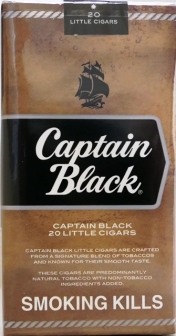 Міні сигари "Captain black dark crema". Duty free (Капітан Блек темний крем) (Целофан). Ціна за блок (10 пачок) 0