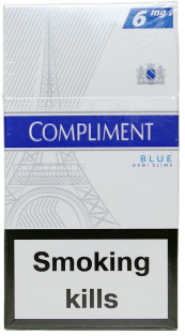 20 ШТ (Квадратная пачка) Сигареты "Compliment" Demi Slims 6. (Комплимент деми 6 ).