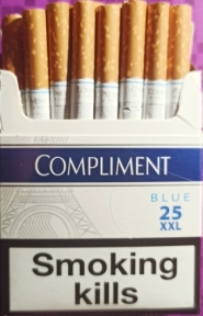 25 ШТ. Сигареты "Compliment" 25 XXL. Blue ( Dutty Free ) (Комплимент синий). Цена за блок (8 пачек)