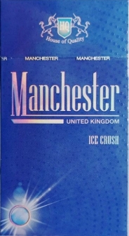 Сигареты с капсулой, с холодком "Manchester ice crush" Цена за блок (10 пачек) 0