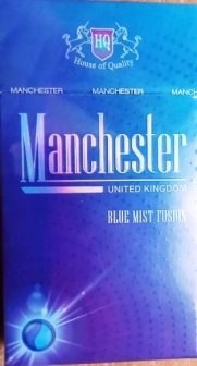 Сигареты с капсулой, " Manchester Blue mist fusion" (Манчестер) Цена за блок (10 пачек)
