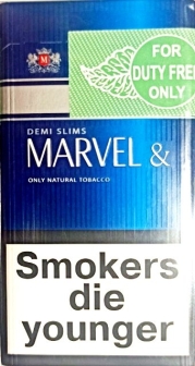 Сигареты "Marvel" demi slims Blue (Марвел деми синий) Цена за блок (10 пачек) 0