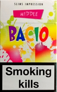 Сигареты " Bacio white SLIMS " ("Басио белый слимс ") duty free. Цена за блок (10 пачек)