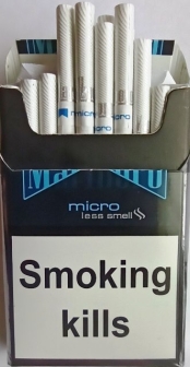 "Marlboro black micro less smell" ("Мальборо чорний мікро") (Duty Free) 0
