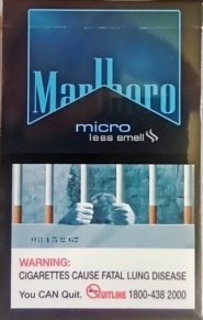 "Marlboro black micro less smell" ("Мальборо чорний мікро") (Duty Free)