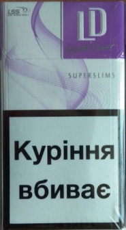 Сигареты "LD violet" Super Slims. Оригинал МРЦ 39.05 (ЛД виолет Супер Слимс). Цена за блок (10 пачек)