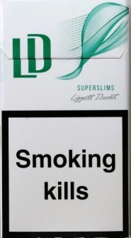 "LD menthol" Super Slims. (ЛД ментол Супер Слимс). Duty Free 