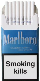"Marlboro blue super slim less smell" 0