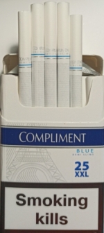 25 ШТ. Сигареты "Compliment" Demi Slims Blue ( Dutty Free ) (Комплимент синий). Цена за блок (8 пачек)