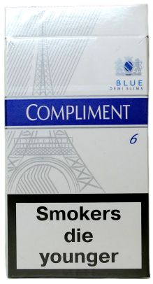 20 ШТ (Квадратна пачка) Цигарки "Compliment" Demi Slims 6. (Комплімент демі 6). 0