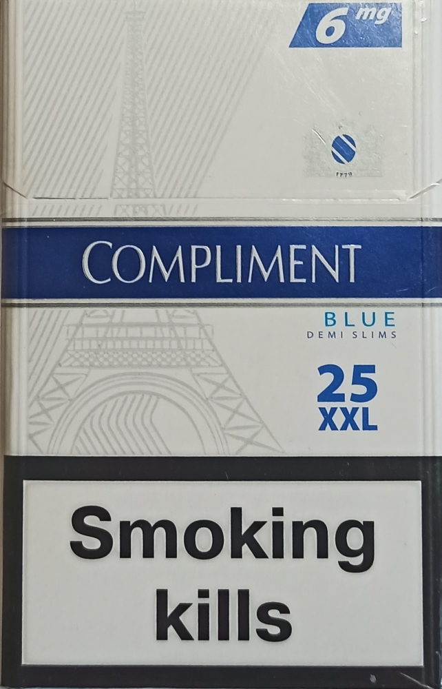25 ШТ. сигарети "Compliment" Demi Slims Blue (Duty Free) (комплімент синій). Ціна за блок (8 пачок) 0