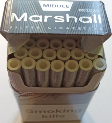 Цигарки "Marshall middle" Deluxe. (Маршал Мідл). Ціна за блок (10 пачок) 0