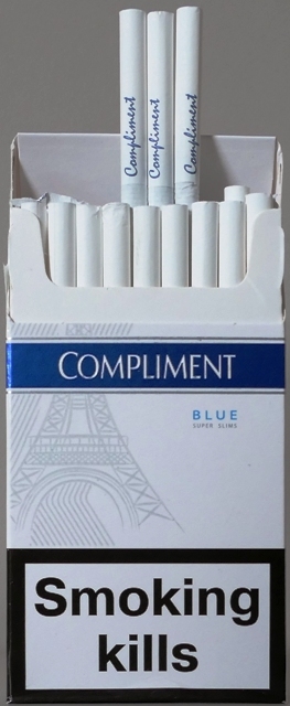 Цигарки "Compliment" super slims 3 (комплімент супер слімс трійка). (duty free.) Ціна за блок (10 пачок) 0
