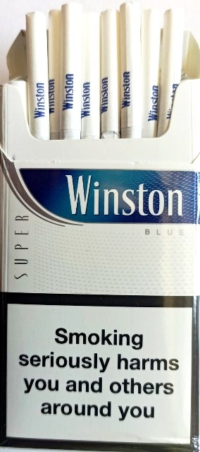 Цигарки "Winston blue" Super Slims. Duty free (Вінстон синій/слімс) (Целофан). Ціна за блок (10 пачок) 0