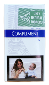 20 ШТ (Кругла пачка з картинкою) "Compliment" Demi Slims 6. (Комплімент демі 6). 0