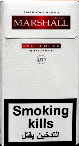 Цигарки "Marshall" Super Slims. (Маршал Супер Слімс. Червоний). Ціна за блок (10 пачок)