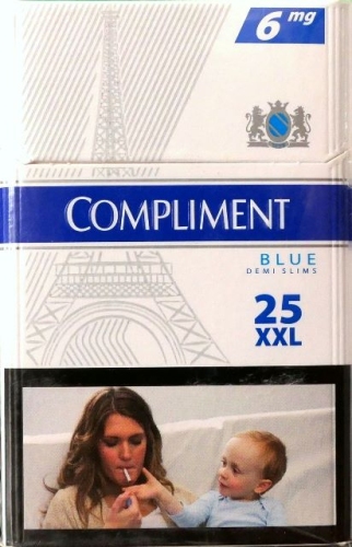 25 ШТ. "Коmpliment" Demi Slims Blue (Комплімент синій демі).