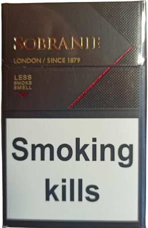 Сигарети "Sobranie" black glass small nano (Чорне). (duty free.) Ціна за блок (10 пачок)