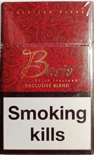 Сигарети "Bacio red" ("Басіо червоний") duty free. Ціна за блок (10 пачок)