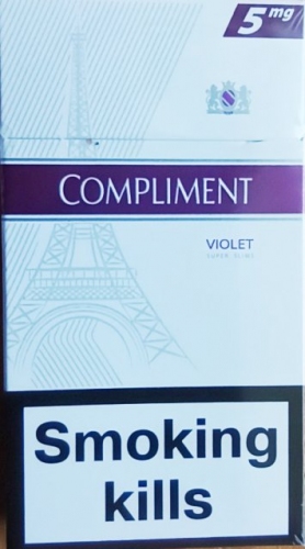 Цигарки "Коmpliment" violet (комплімент віолет слім). (duty free.) Ціна за блок (10 пачок)