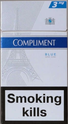 Цигарки "Compliment" super slims 3 (комплімент супер слімс трійка). (duty free.) Ціна за блок (10 пачок)