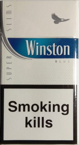 Сигарети" Winston blue " Super Slims. (Картон) Duty free (Вінстон синій / Слімс). Ціна за блок (10 пачок)
