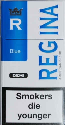Сигареты "Regina" Blue Demi (Регина синяя Деми) Цена за блок (10 пачек)
