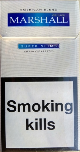 Цигарки "Marshall" Super Slims. Blue (Маршал Супер Слімс. Синій). Ціна за блок (10 пачок)