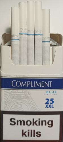 25 ШТ. сигарети "Compliment" Demi Slims Blue (Duty Free) (комплімент синій). Ціна за блок (8 пачок)