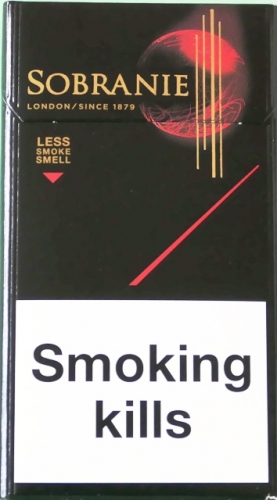 Цигарки "Sobranie" less smoke smell (Собраніє слімс чорні). (duty free.) Ціна за блок (10 пачок)